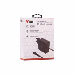 itek ITNBACWB065 Caricabatterie per dispositivi mobili Computer portatile Nero AC Ricarica rapida Interno - Vista aggiuntiva 4