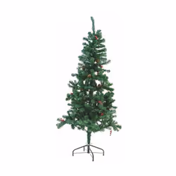 Codice: GL-5902921 Marca: GALILEO. Sestriere Albero di Natale Colore: verde Con 16 pigne e 16 bacche In PVC 360 rami Base in ...