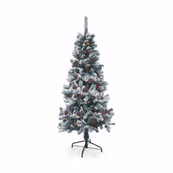 Codice: GL-5902924 Marca: GALILEO. Sestriere Albero di Natale innevato Colore: verde Con 16 pigne e 16 bacche In PVC 350 rami ...