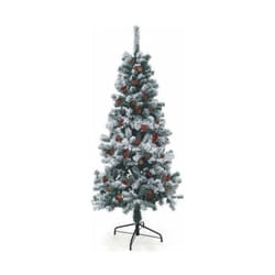 Galileo - Albero Di Natale Sestriere 150cm 350 Rami con Neve Pigne e Bacche