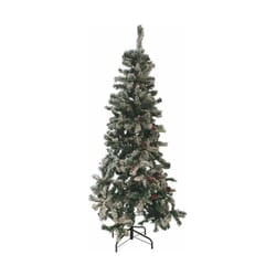 Galileo - Albero Di Natale Sestriere 180cm 500 Rami con Neve Pigne e Bacche