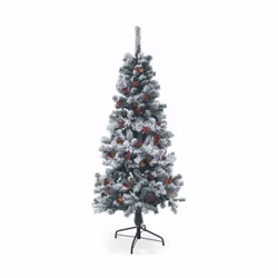 Codice: GL-5902926 Marca: GALILEO. Sestriere Albero di Natale innevato Colore: verde Con 29 pigne e 29 bacche In PVC 748 rami ...