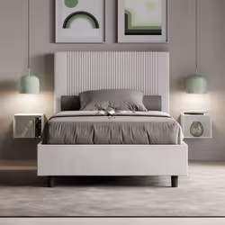 Letto una piazza e mezza 120x200 Goya con testata e Letto imbottiti, rivestimento in similpelle, particolarmente versatile e ...