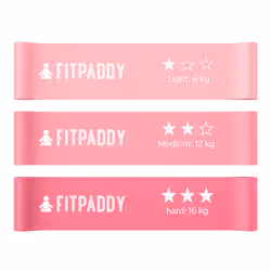 FITPADDY EBND02PK banda elastica di resistenza Lieve - Media - Pesante Lattice Rosa - Vista aggiuntiva 2