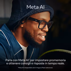 Ray-Ban Meta Skyler, Grigio chiaro lucido, Da trasparenti a zaffiro Transitions - Vista aggiuntiva 3
