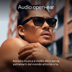 Ray-Ban Meta Skyler, Grigio chiaro lucido, Da trasparenti a zaffiro Transitions - Vista aggiuntiva 4