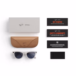 Ray-Ban Meta Skyler, Grigio chiaro lucido, Da trasparenti a zaffiro Transitions - Vista aggiuntiva 6