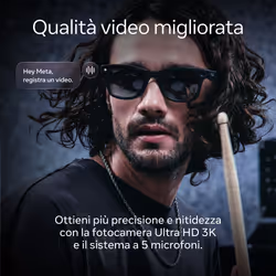 Ray-Ban Meta Headliner (Gen 2) - Nero lucido, Lenti verde grafite Transitions® - Vista aggiuntiva 4