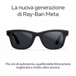 Ray-Ban Meta Wayfarer (Gen 2) - Nero opaco, Lenti grigie Transitions® - Vista aggiuntiva 2