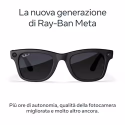 Ray-Ban Meta Wayfarer larga (Gen 2) - Nero opaco, Lenti grafite sfumata polarizzate - Vista aggiuntiva 2