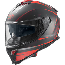 Premier Typhoon FR 92 BM Casco, nero-rosso, dimensione M per uomo