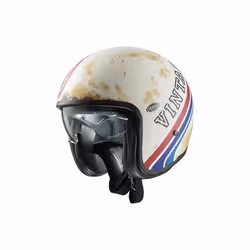 Premier Vintage BTR 12 BM Casco Jet, bianco-rosso-blu, dimensione L per uomo