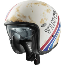 Premier Vintage BTR 12 BM Casco Jet, bianco-rosso-blu, dimensione S per uomo