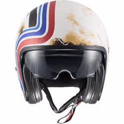 Premier Vintage BTR 12 BM Casco Jet, bianco-rosso-blu, dimensione XL per uomo