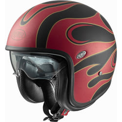Premier Vintage FR 2 BM Casco Jet, nero-rosso, dimensione L per uomo