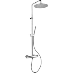 Colonna doccia Jacuzzi Rubinetteria con miscelatore termostatico e soffione ultrapiatto tondo da 25 cm Sunset
