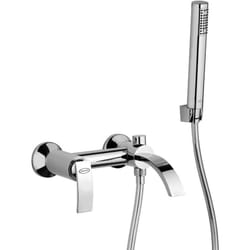 Jacuzzi - Gruppo vasca esterno con doccia duplex rubinetteria Ray ottone cromato 0IO00002JA00