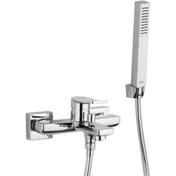 Gruppo vasca esterno con doccia duplex Jacuzzi rubinetteria Tank ottone cromato 0TN00002JA01