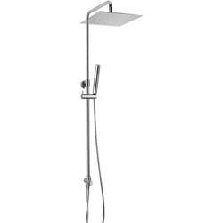 Colonna doccia Sunset di Jacuzzi Rubinetteria con soffione ultrapiatto 25x25 cm e deviatore