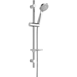 Jacuzzi - Saliscendi doccia di Rubinetteria con doccino multigetto, flessibile in abs cromato e portasapone