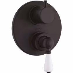 Miscelatore incasso doccia due uscite con deviatore Jacuzzi Rubinetteria serie Tosca nero opaco e bianco Il design e la conti ...