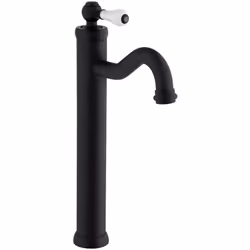 Rubinetto per lavabo tipo alto nero opaco e bianco serie Tosca di Jacuzzi rubinetteria per piletta click clack Il miscelatore ...