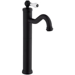 Miscelatore lavabo tipo alto Jacuzzi Rubinetteria nero opaco serie Tosca per piletta click clack