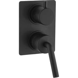 Jacuzzi - Miscelatore doccia incasso con deviatore nero opaco serie Lumos di Rubinetteria
