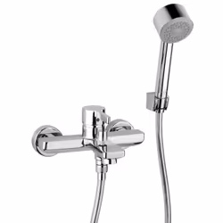 Gruppo vasca Fiamma con doccino cromato lucido Fiamma di Jacuzzi Rubinetteria Gruppo vasca con doccino della serie Fiamma col ...