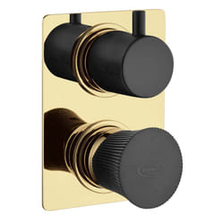 Jacuzzi - Rubinetteria miscelatore incasso doccia con deviatore serie Illumina oro spazzolato