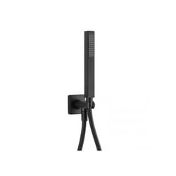 Kit doccia nero opaco Jacuzzi Rubinetteria quadro con presa acqua in ottone