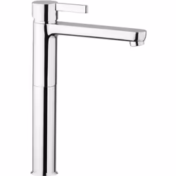 Rubinetto miscelatore modello Fiamma di Jacuzzi Rubinetteria lavabo alto in ottone cromato per piletta click clack Jacuzzi Ru ...
