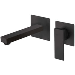 Miscelatore a muro per lavabo nero opaco Jacuzzi Rubinetteria serie Twinkle