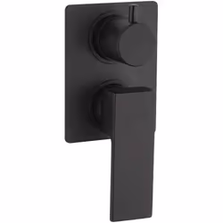 Miscelatore doccia ad incasso due uscite con deviatore in color nero opaco di Jacuzzi Rubinetteria serie Twinkle Il design e ...