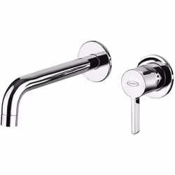 Miscelatore lavabo a muro serie Fiamma Jacuzzi Rubinetteria in ottone cromato per piletta click clack Il Rubinetto lavabo a m ...