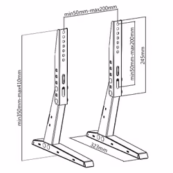 Munari SP 716 Supporto TV a parete 106,7 cm (42") Nero