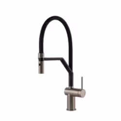 Gessi Inedito, Estraibile, Nero, Acciaio inox, Leva sanitaria, Singolo, Tipo C, 50 x 50 mm