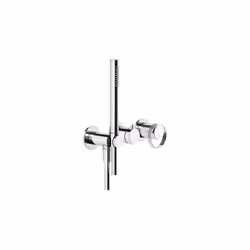 Gessi Anello 1x miscelatore monocomando doccia/vasca pronto per luso con rosette rotonde per corpo ad incasso 54139 con cartu ...