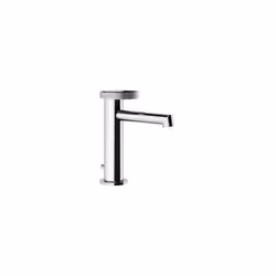 Gessi Anello 1x miscelatore monocomando per lavabo con scarico 1 1/4 e tubi di collegamento 3/8 Proiezione 128mm