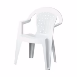 Poltrona da giardino in resina antiscivolo Norma Dimaplast Dimensioni cm 56x45x80h. Sedia monoblocco con braccioli. Impilabil ...