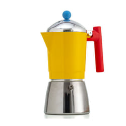 Hommoo - Foodesign Caffettiera Moka Cocca 6 Tazze, design moderno, per gas e induzione, caldaia bi-materiale