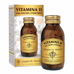 Integratore alimentare con calcio, fosforo e vitamina D, utili per favorire il normale mantenimento di ossa e denti e per la  ...