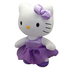 Hello Kitty - Peluche de 30 cm - Robe satin violette