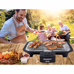 Beper BT.410 griglia per raclette 2000 W Nero, Acciaio inox
