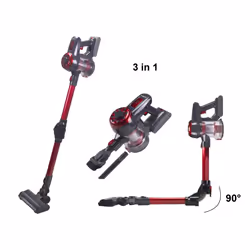 Beper P202ASP100 scopa elettrica Aspirapolvere a bastone 2 in 1 Batteria Secco Senza sacchetto 0,5 L 120 W Nero, Rosso 2,2 Ah