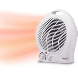 Beper - P203TER201 Termoventilatore da Bagno con Termostato Regolabile - Scaldino Elettrico Bagno Basso Consumo, 2000W