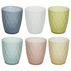 Tognana Porcellane N3585F4M227, Multicolore, Vetro, 6 pz, 320 ml, 8 pz