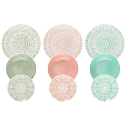 Tognana Porcellane Gipsy Soft servizio da tavola 18 pz Porcellana Verde, Rosso, Turchese