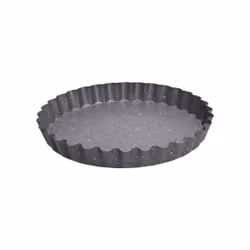 Tognana Porcellane Stampo Crostata cm 28, Stampo per torta, Rotondo, Superficie scanalata, Grigio, Acciaio al carbonio, 35 mm