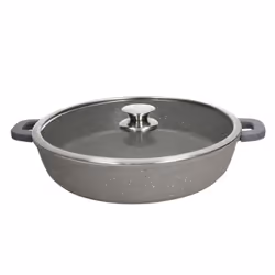 Tognana Porcellane Tegame 2m Cm36 c/c+Presine, Rotondo, Pentola per sauté, Grigio, Pure roq, Alluminio, 5,1 L